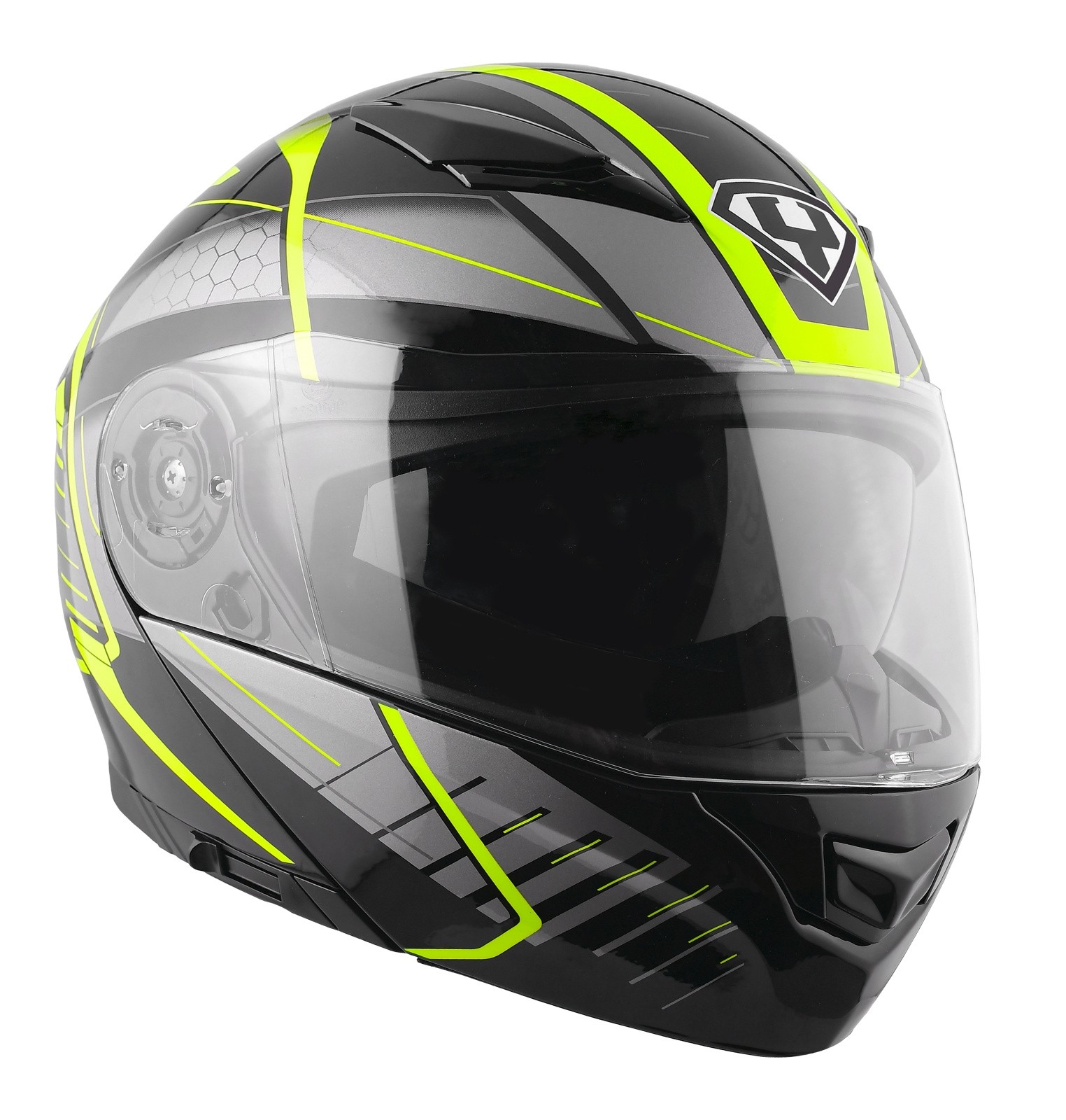 Moto helma Yohe 950-16 černá / Fluo